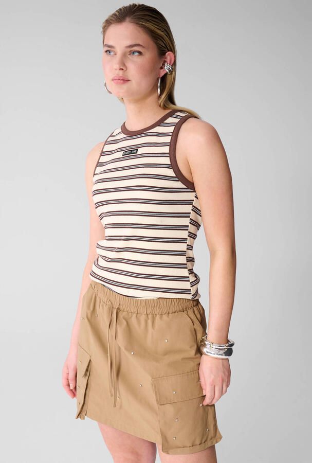 Shoeby gestreepte top ecru