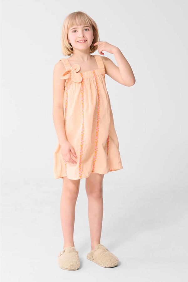 Shoeby gestreepte zomerjurk oranje