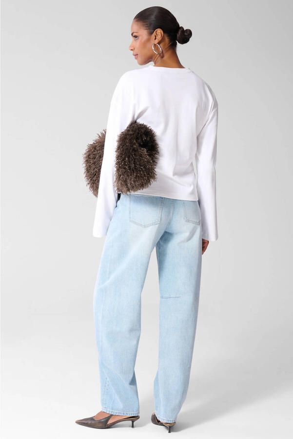 Shoeby high waist barrel jeans lichtblauw - Foto 3
