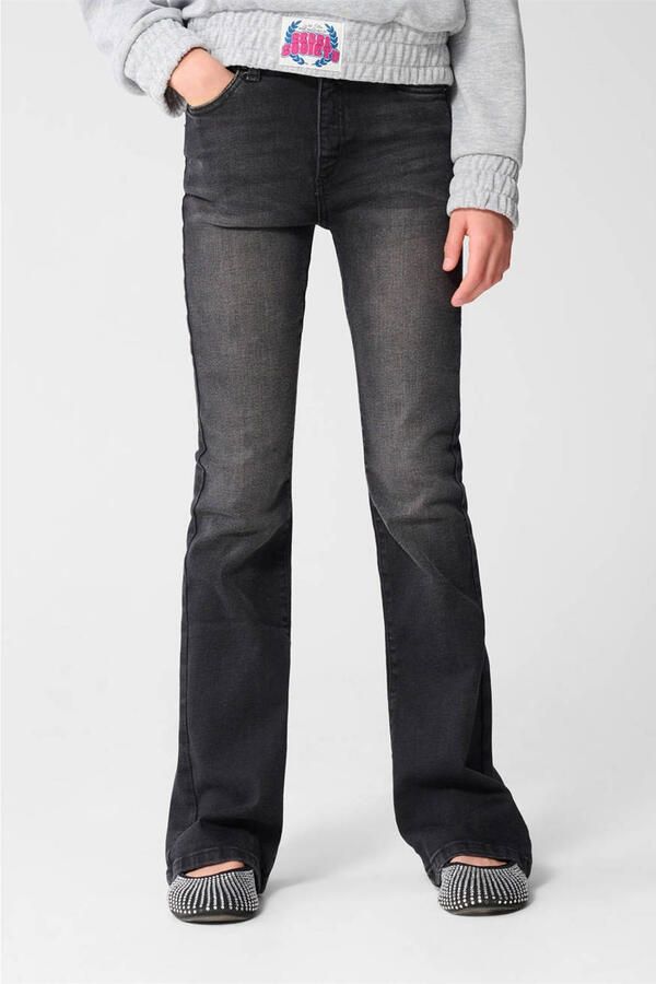 Shoeby flared jeans zwart Meisjes Katoen 110 | Jeans van - Foto 3