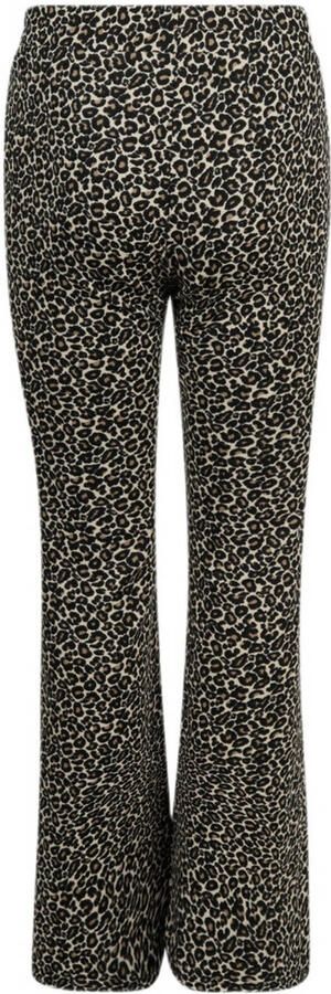 Shoeby high waist flared legging met panterprint bruin beige zwart