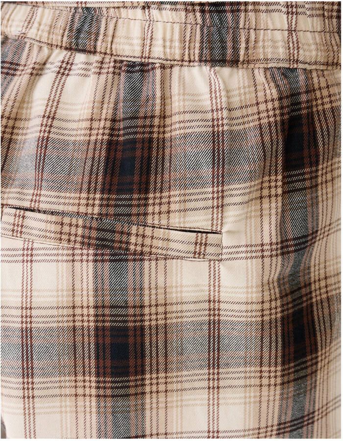 Shoeby high waist straight fit geruite korte broek bruin - Foto 2