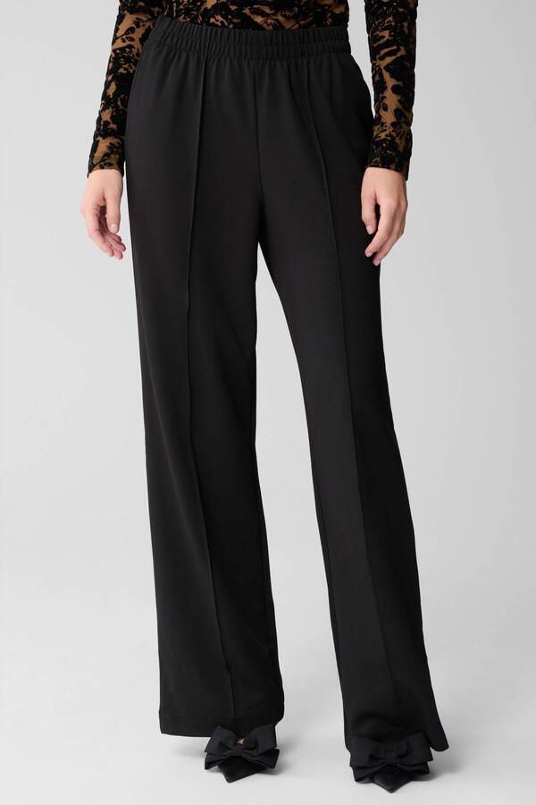 Shoeby high waist wide leg broek zwart
