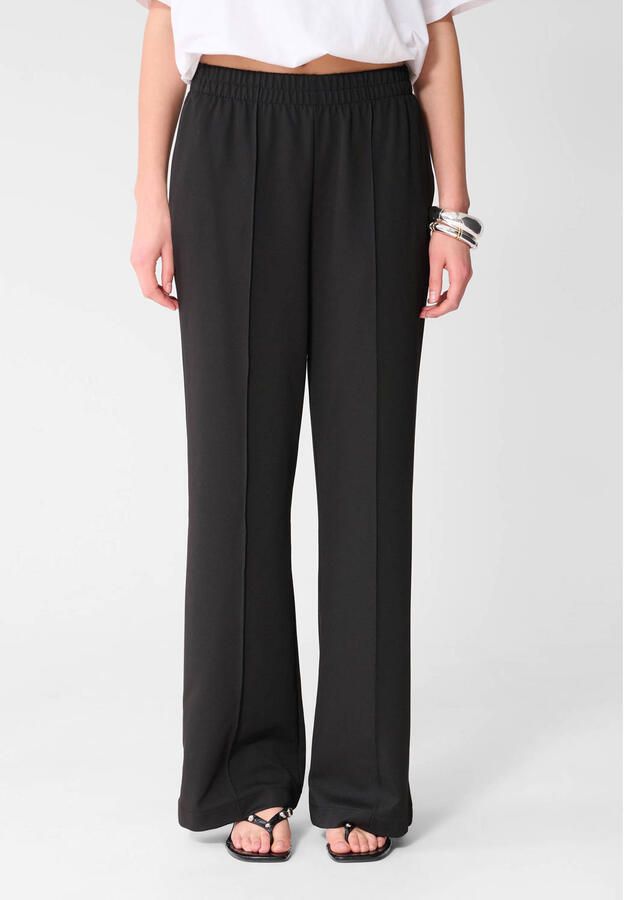 Shoeby high waist wide leg broek zwart