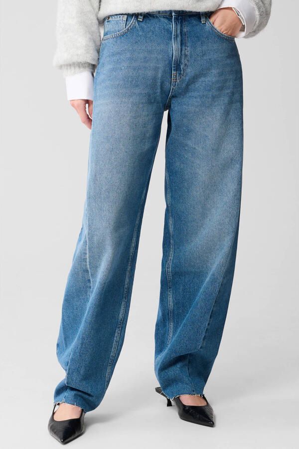 Shoeby high waist barrel jeans blauw - Foto 2
