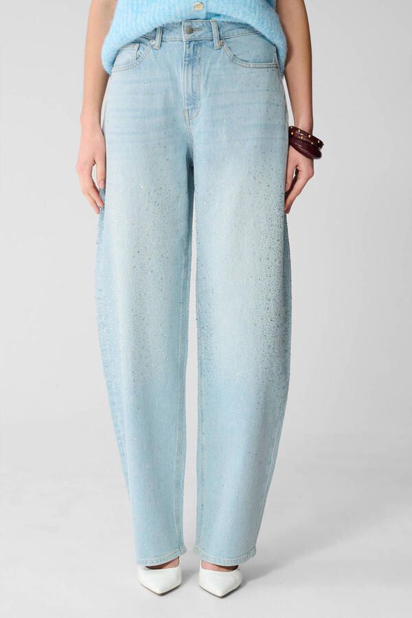 Shoeby high waist barrel jeans light blue denim