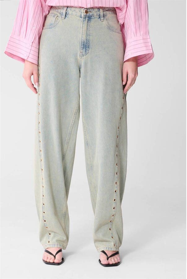 Shoeby high waist barrel jeans light blue denim