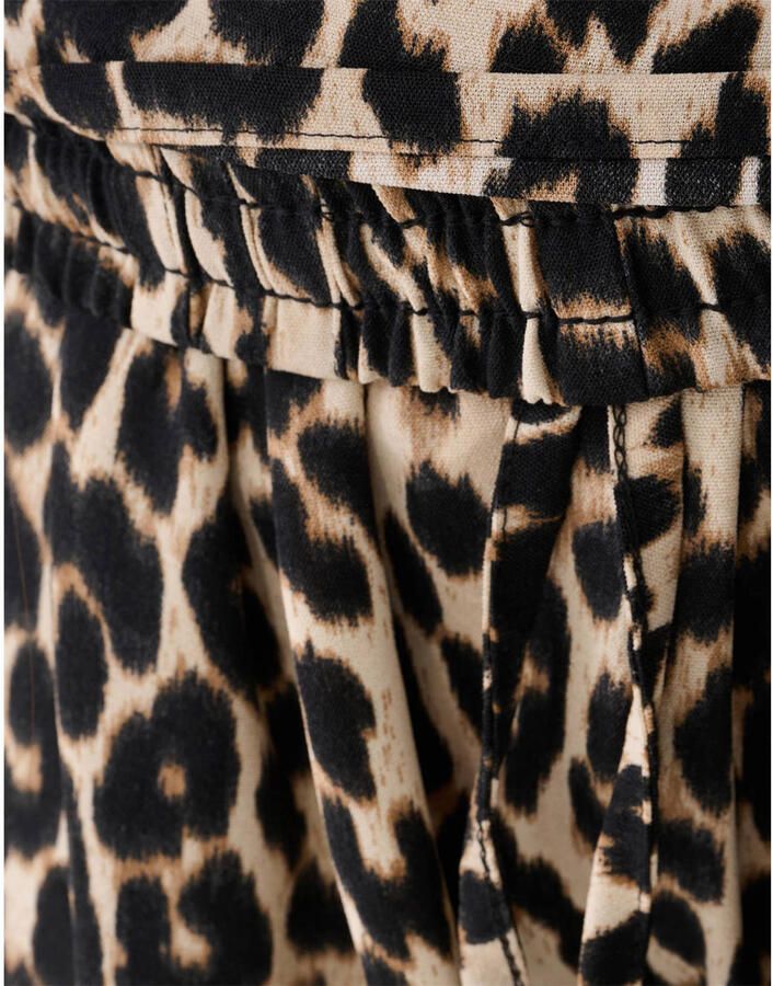 Shoeby high waist casual broek met panterprint bruin - Foto 2