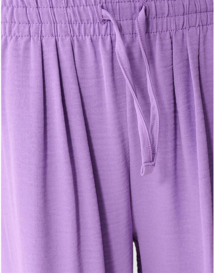 Shoeby high waist casual broek paars met textuur - Foto 3