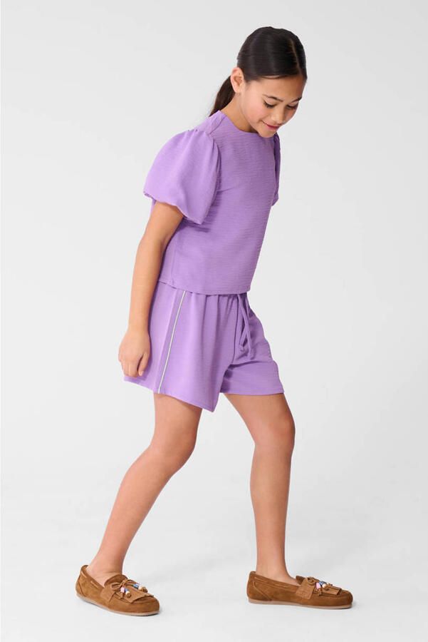 Shoeby high waist casual short paars - Foto 3