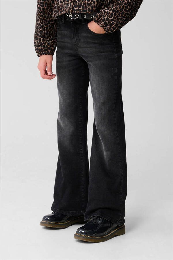 Shoeby high waist flared jeans black denim