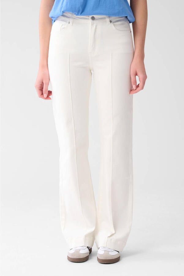 Shoeby high waist flared jeans ecru