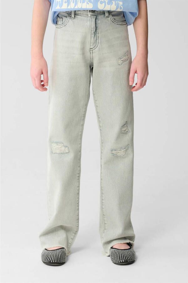 Shoeby high waist straight leg jeans grey denim