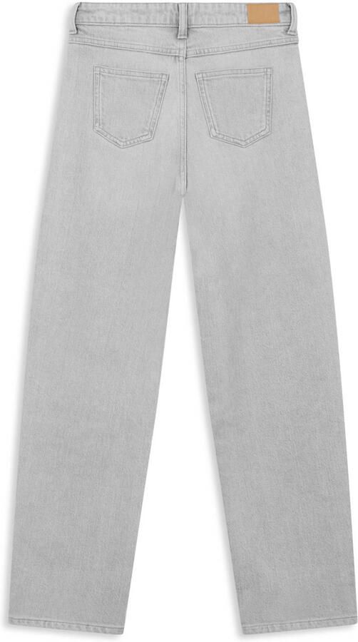 Shoeby high waist straight leg jeans grey denim met strass steentjes - Foto 2