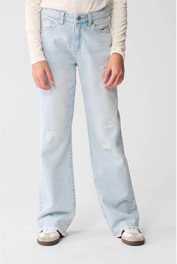 Shoeby high waist straight leg jeans light blue denim