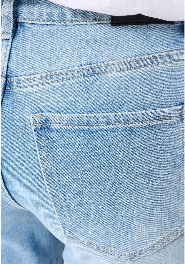 Shoeby high waist straight leg jeans medium blue denim extra lang - Foto 2