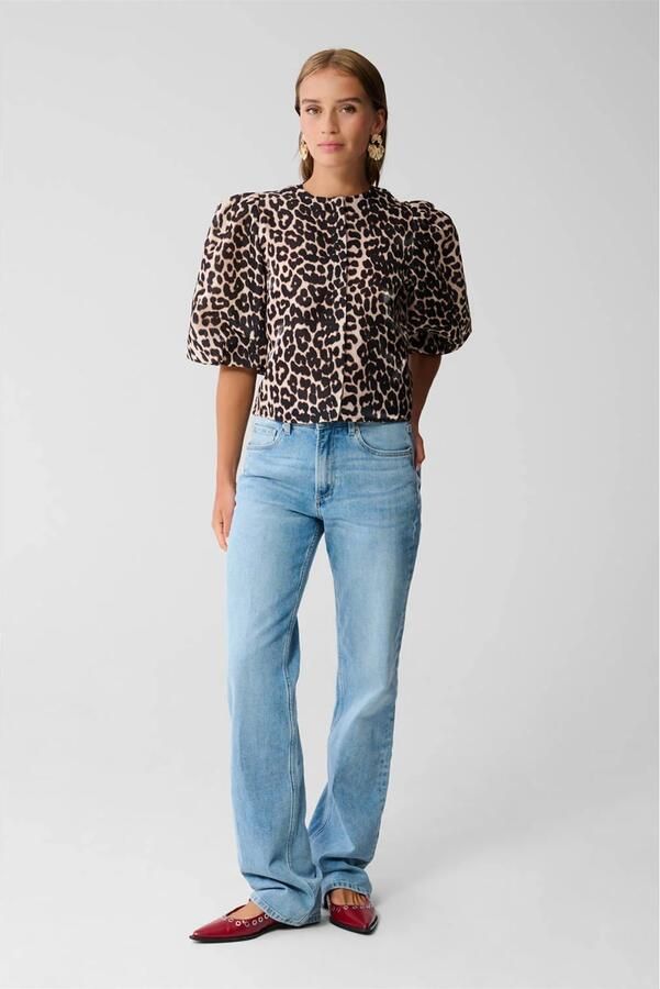 Shoeby high waist straight leg jeans medium blue denim extra lang - Foto 3