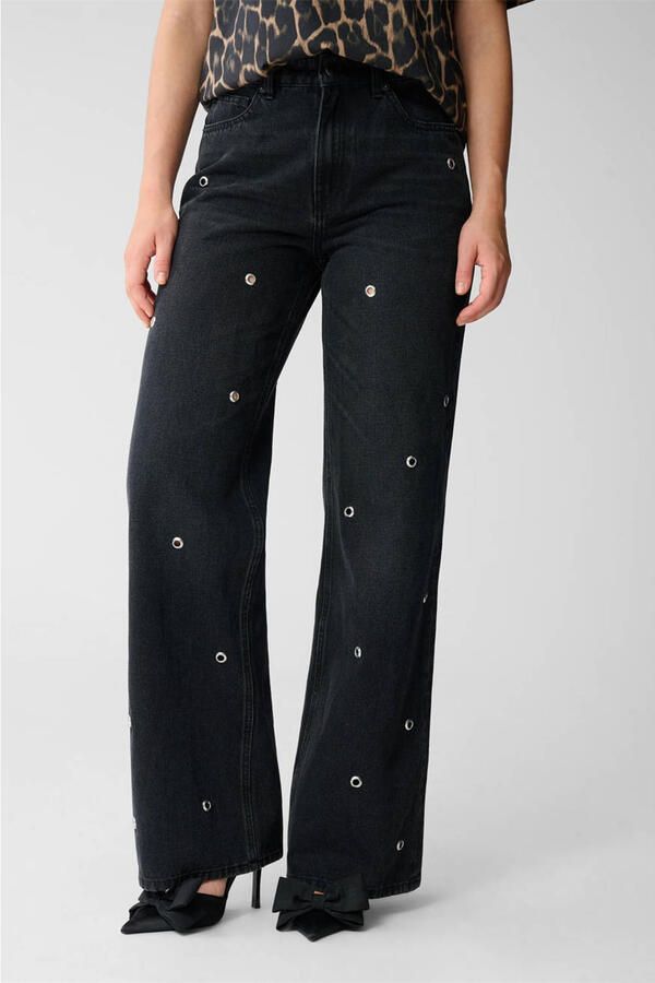 Shoeby high waist straight leg jeans grey denim