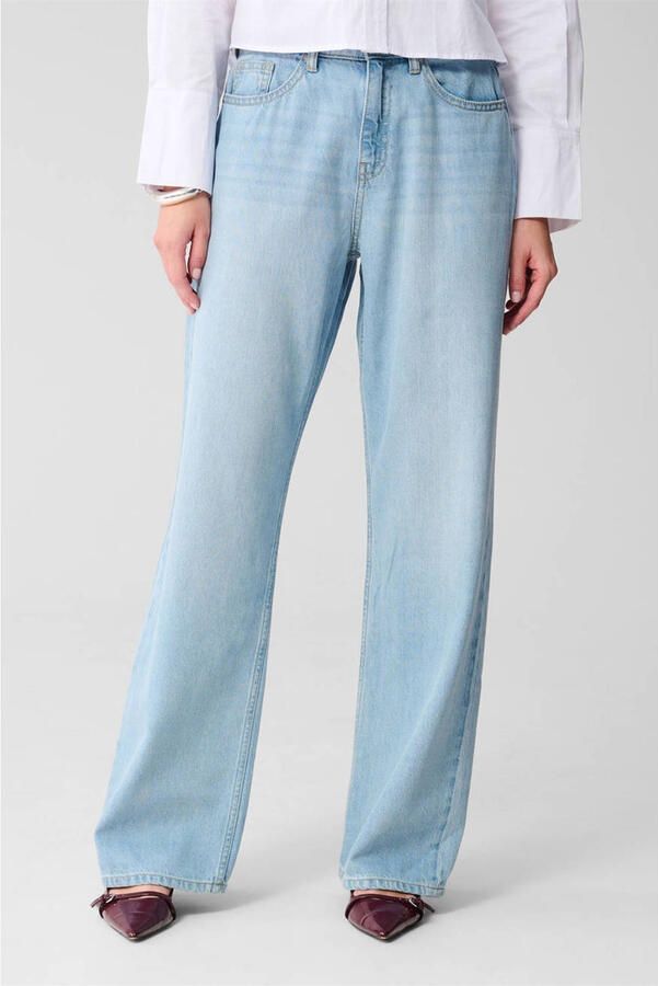 Shoeby high waist wide leg jeans light blue denim
