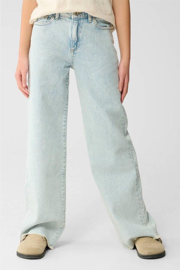 Shoeby high waist wide leg jeans light blue denim