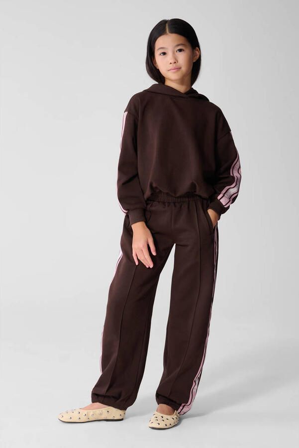 Shoeby hoodie donkerbruin roze