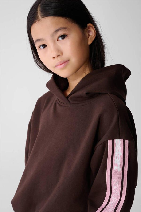 Shoeby hoodie donkerbruin roze - Foto 3
