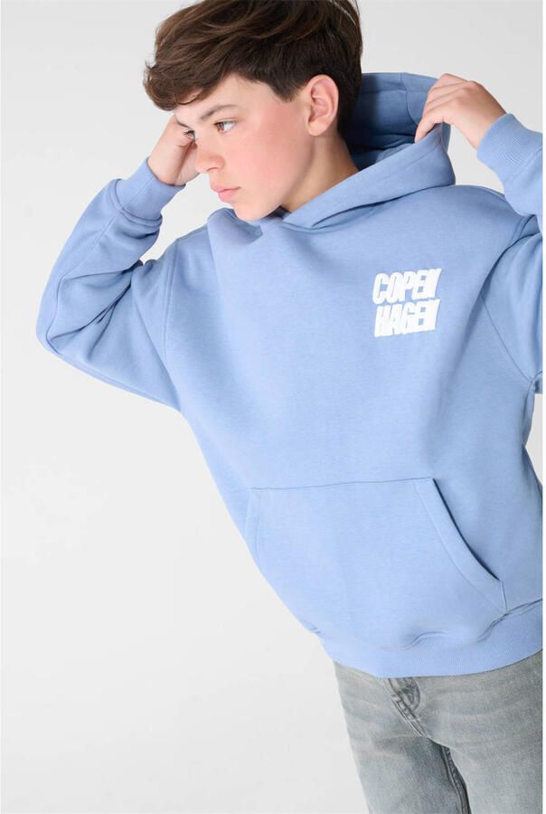 Shoeby hoodie met backprint blauw