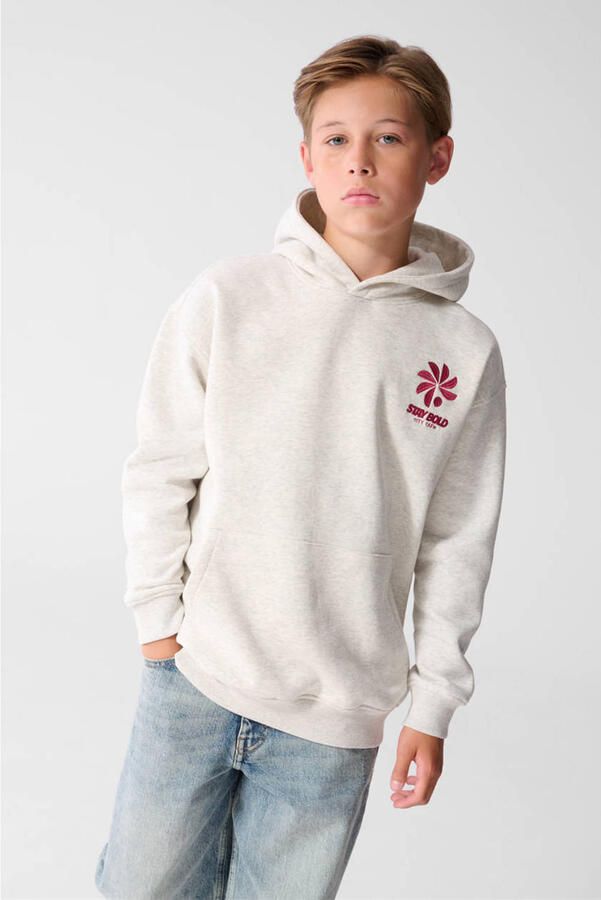 Shoeby hoodie met backprint grijs