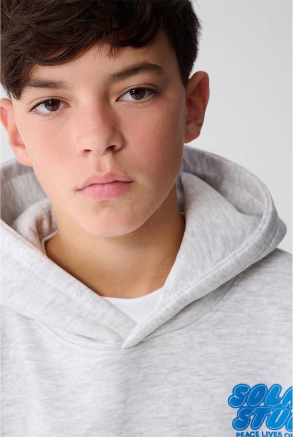 Shoeby hoodie met backprint grijs melange - Foto 3
