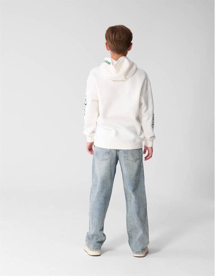 Shoeby hoodie met print ecru groen Sweater Printopdruk - Foto 2