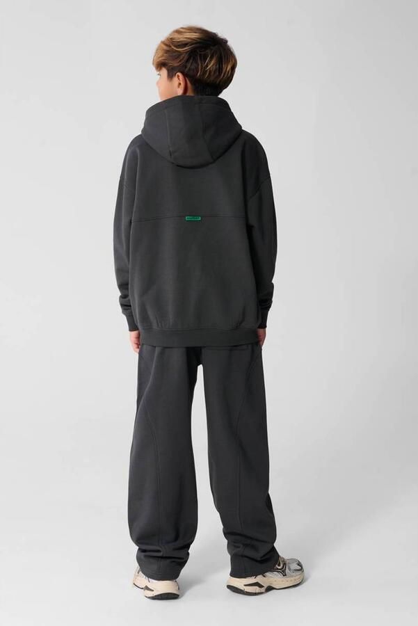 Shoeby hoodie met tekst antraciet Sweater Zwart Tekst - Foto 3
