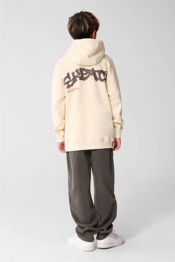 Shoeby hoodie met tekstprint off white Sweater Ecru Tekst - Foto 2