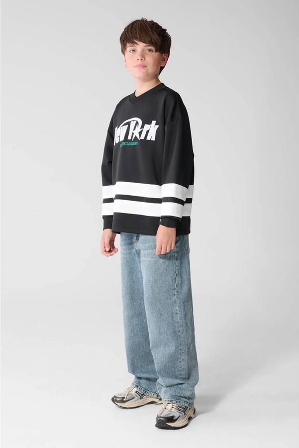 Shoeby oversized sweater met print zwart - Foto 2