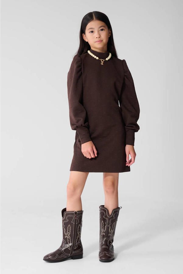 Shoeby midi jurk donkerbruin - Foto 2
