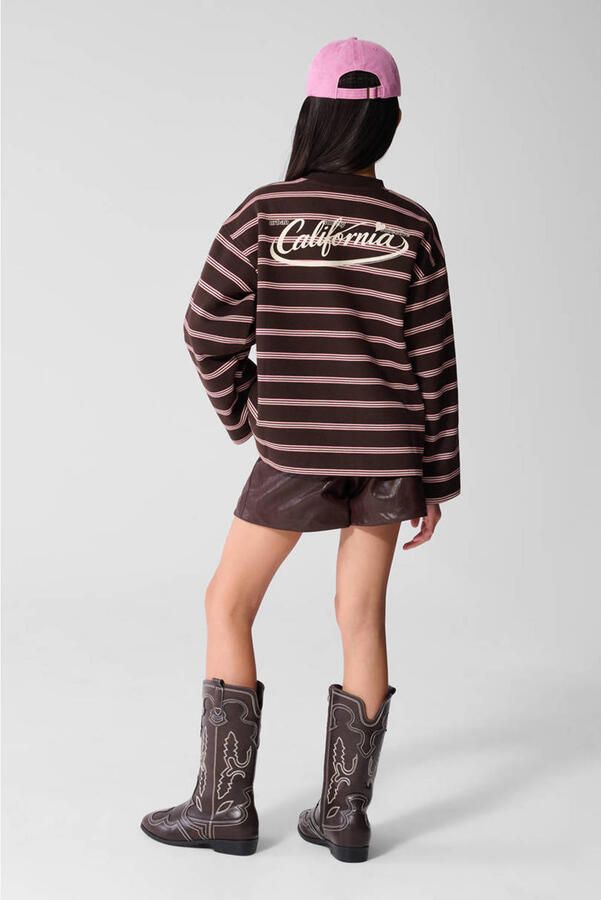 Shoeby imitatieleren high waist casual short donkerbruin - Foto 3