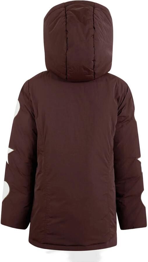 Shoeby winterparka met print donkerbruin - Foto 3