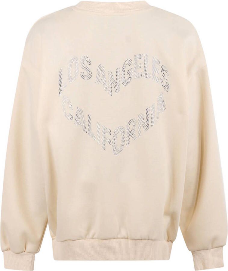 Shoeby sweater met glitters en backprint ecru - Foto 2