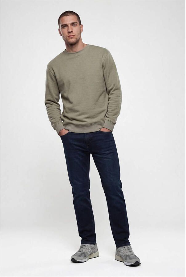 Shoeby relaxed fit sweater met borduursels en backprint groen