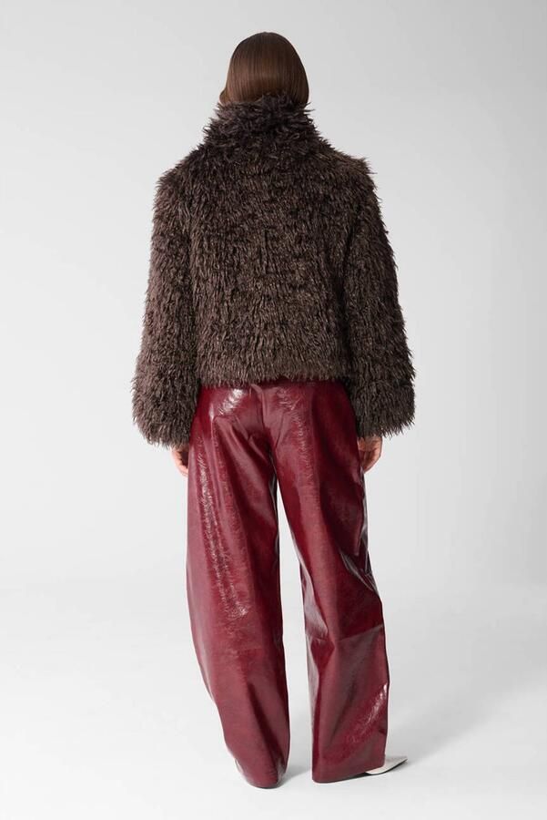 Shoeby imitatiebont winter faux fur jas bruin - Foto 2