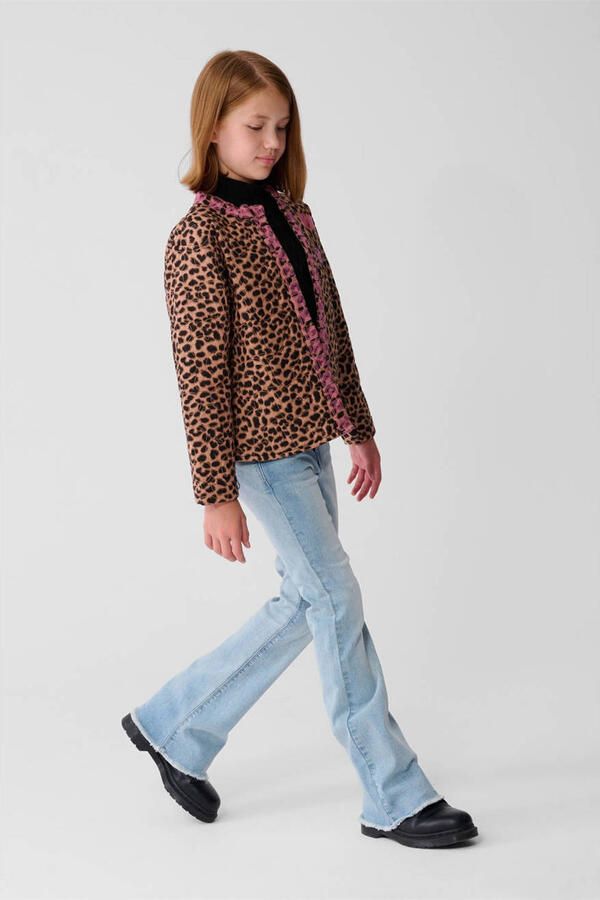 Shoeby jasje voor binnen met panterprint bruin