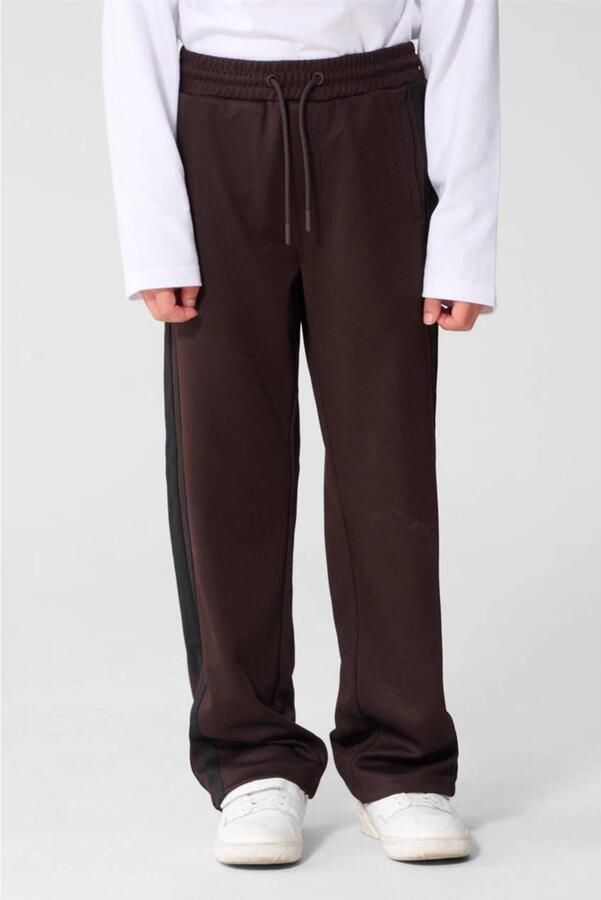 Shoeby joggingbroek donkerbruin Jongens Sweat Effen