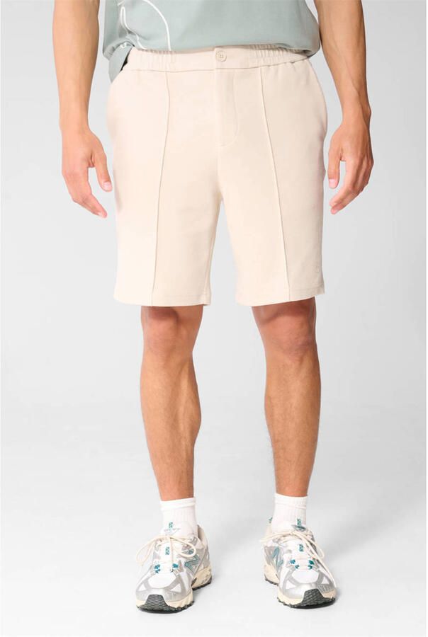 Shoeby katoenen regular fit korte broek zand