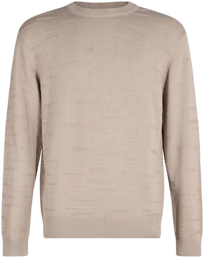 Shoeby katoenen relaxed fit gebreide trui beige