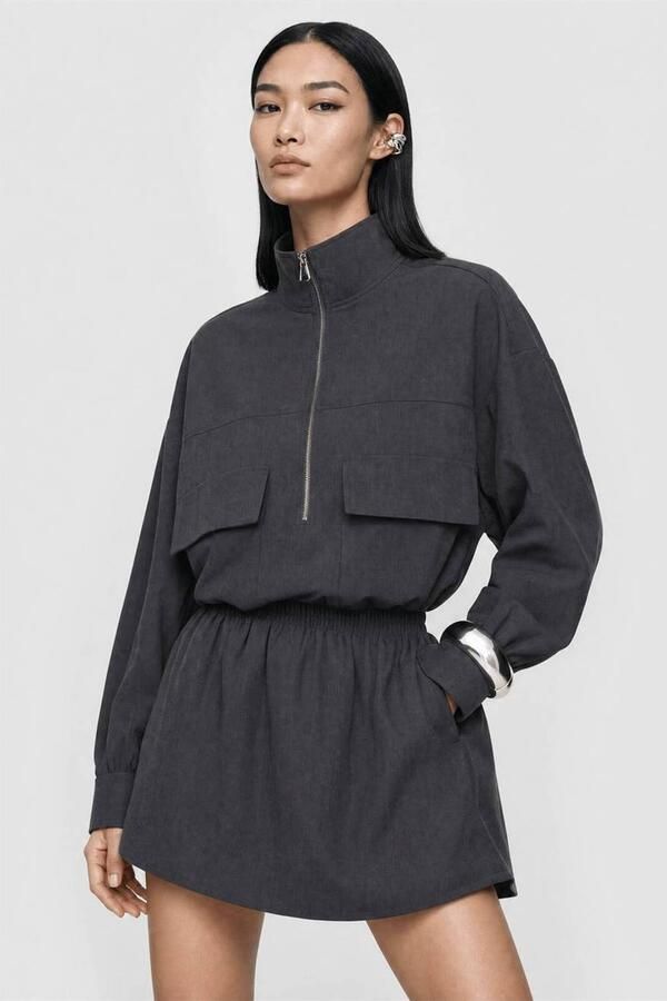 Shoeby korte jurk donkergrijs