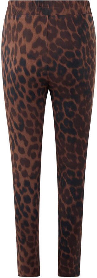 Shoeby legging met panterprint donkerbruin - Foto 3