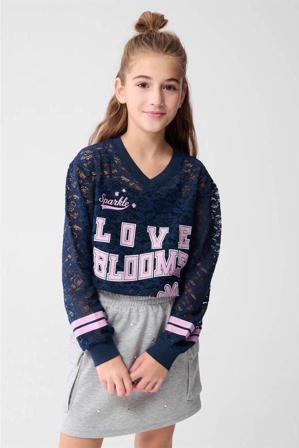 Shoeby longsleeve donkerblauw - Foto 2