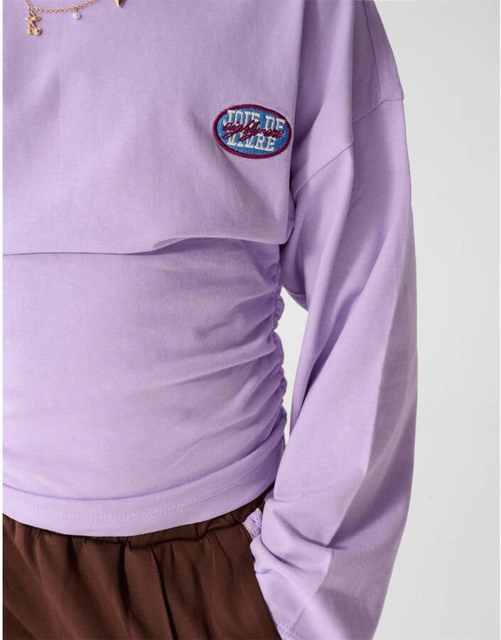 Shoeby longsleeve met patches paars - Foto 3