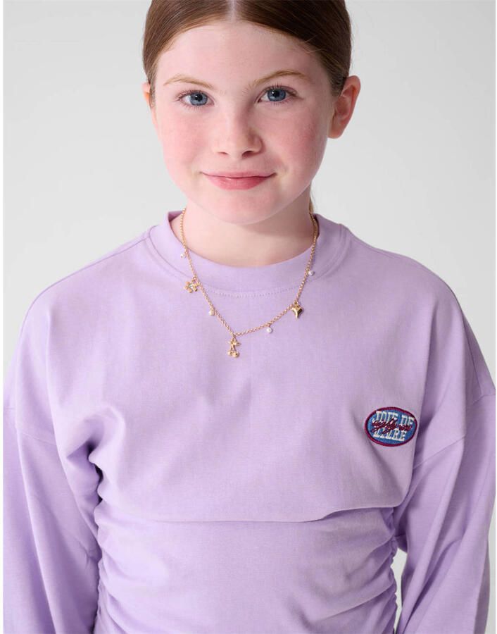 Shoeby longsleeve met patches paars - Foto 2