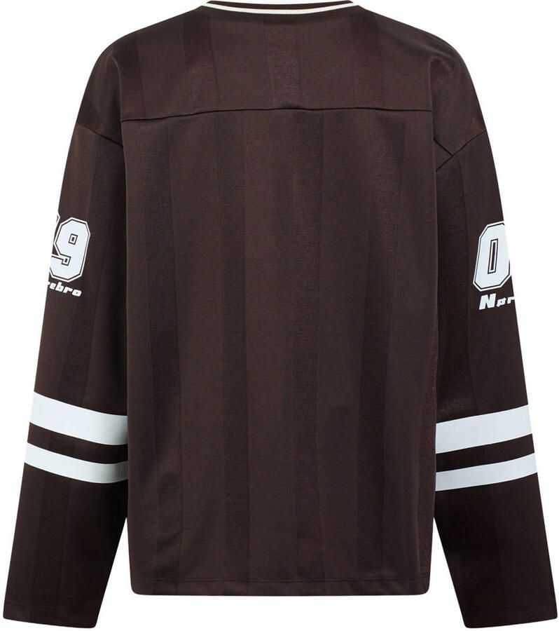 Shoeby longsleeve met tekst bruin - Foto 2