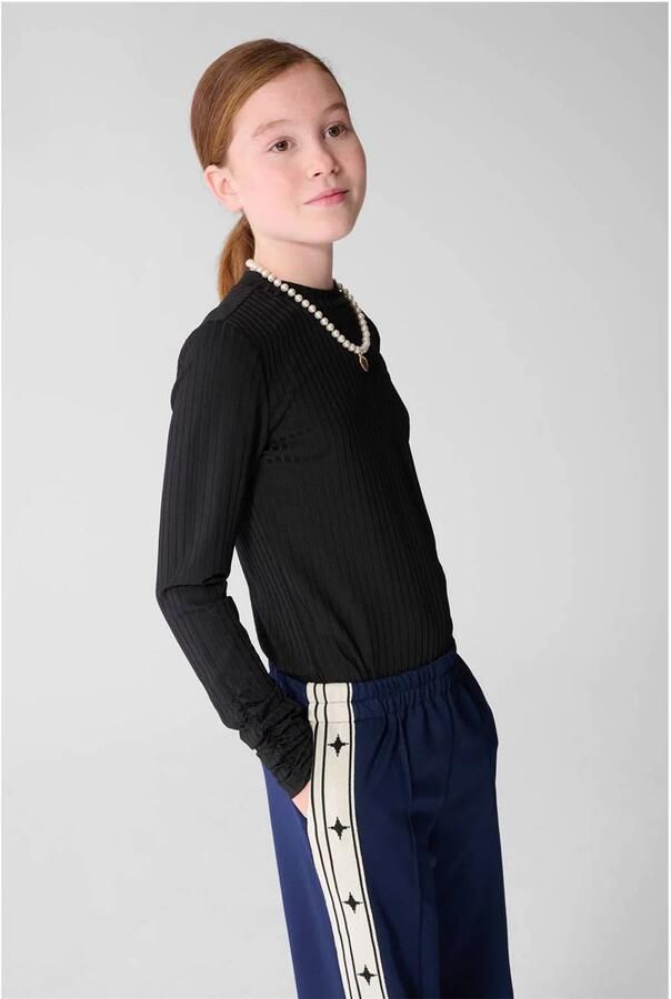 Shoeby longsleeve zwart Meisjes Polyester Ronde hals Effen - Foto 2